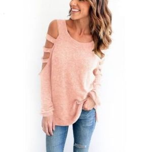 NWOT Leo Rosi Cold Shoulder Tunic